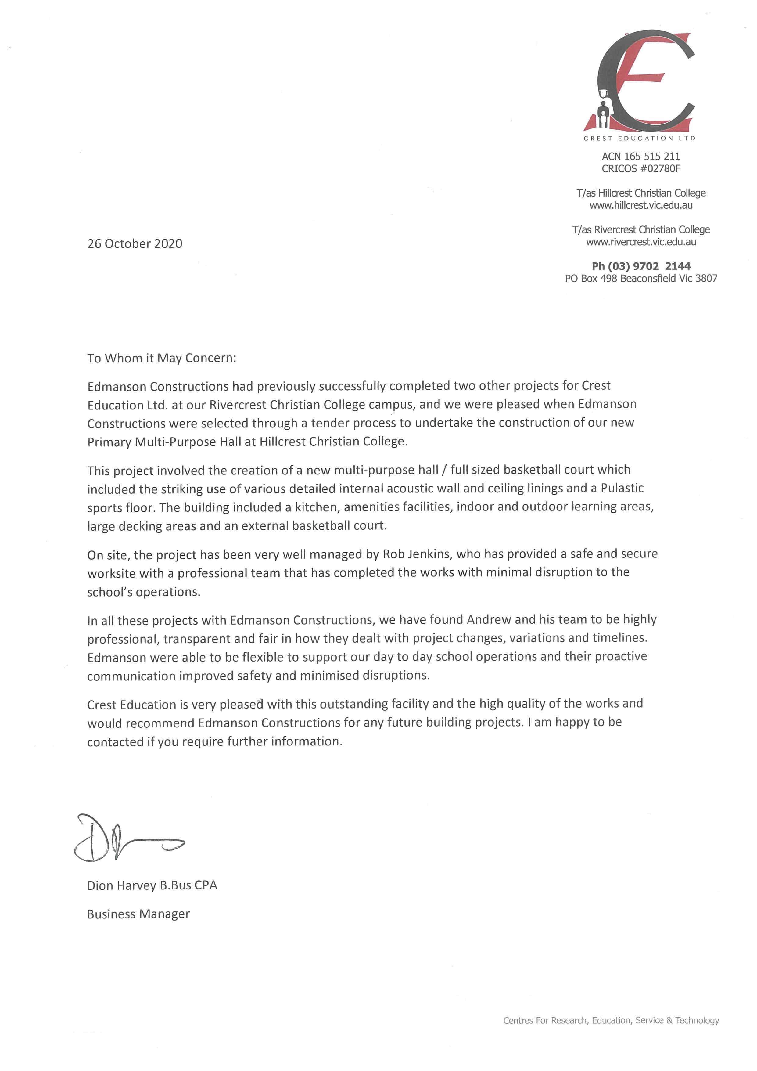 hillcrest-college-reference